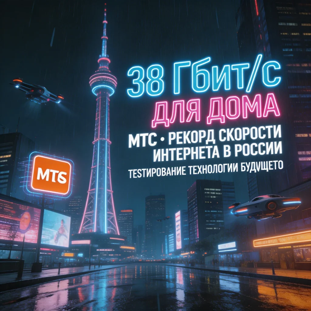 38 Гбит/с для дома: МТС установила рекорд скорости интернета в…