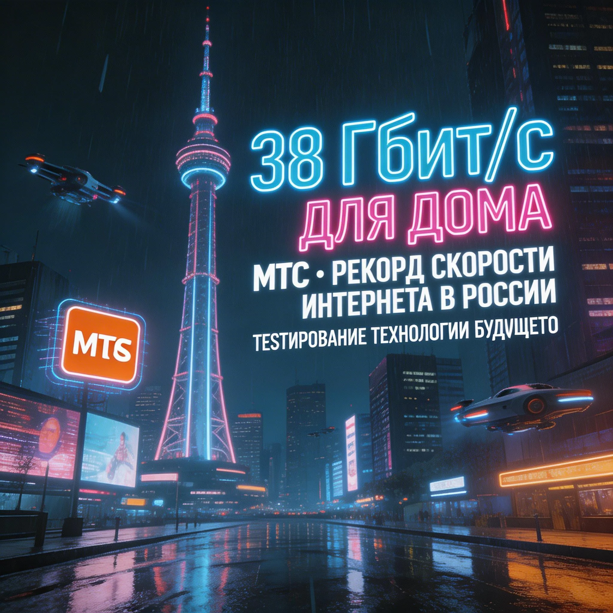 38 Гбит/с для дома: МТС установила рекорд скорости интернета в…