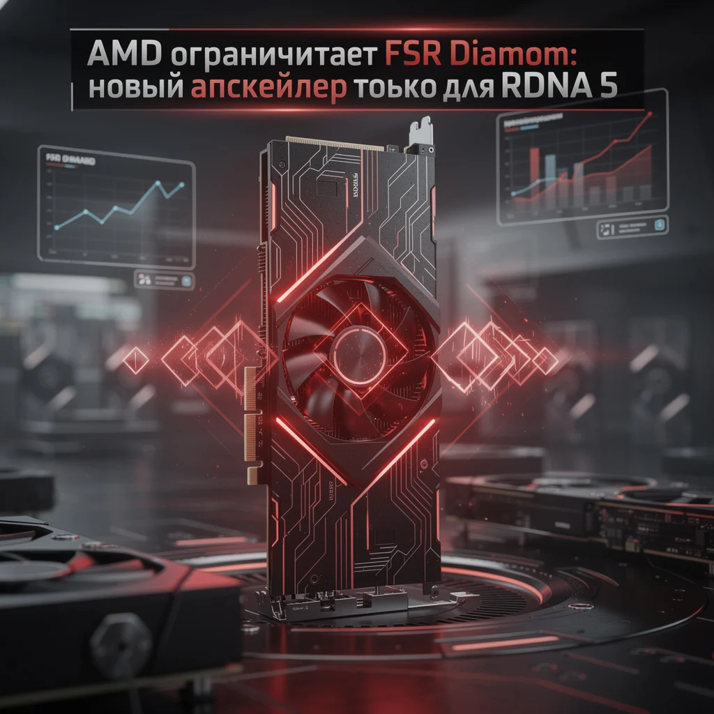 AMD ограничивает FSR Diamond: новый апскейлер только для RDNA 5,…