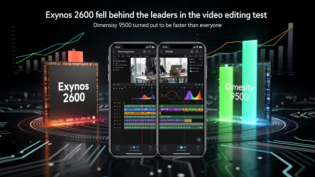 Exynos 2600 отстала от лидеров в тесте монтажа видео: Dimensity…