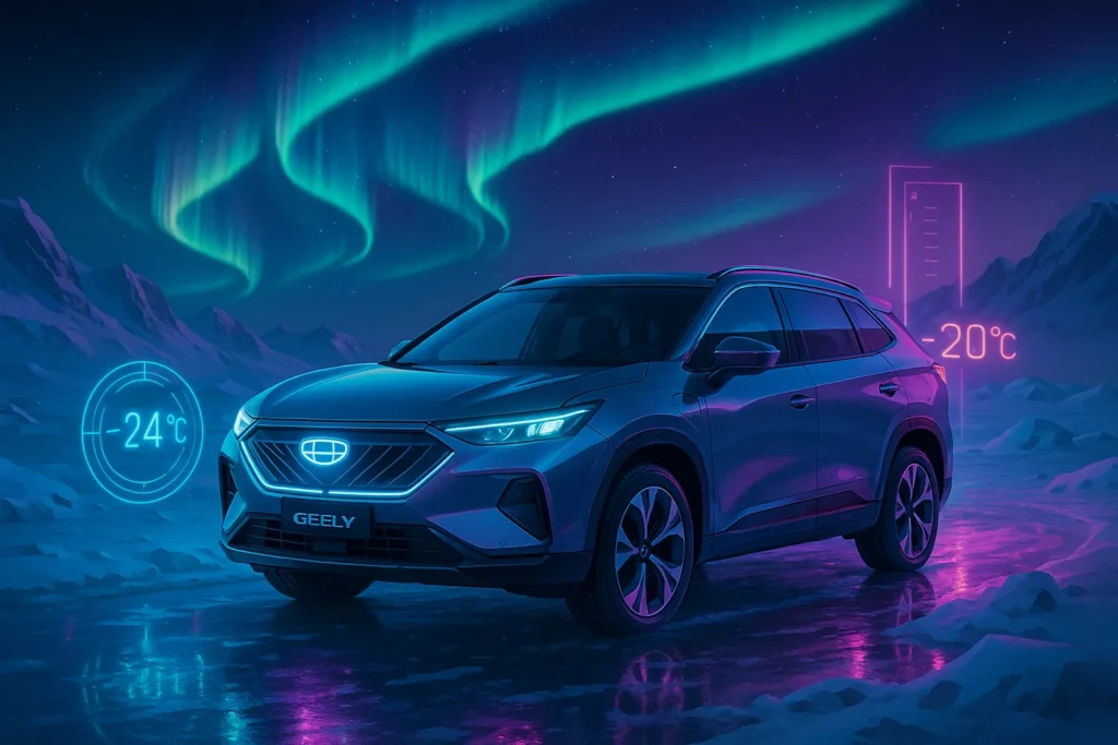 Гибридный Geely EX5 EM-i прошёл испытания за полярным кругом: 1000…
