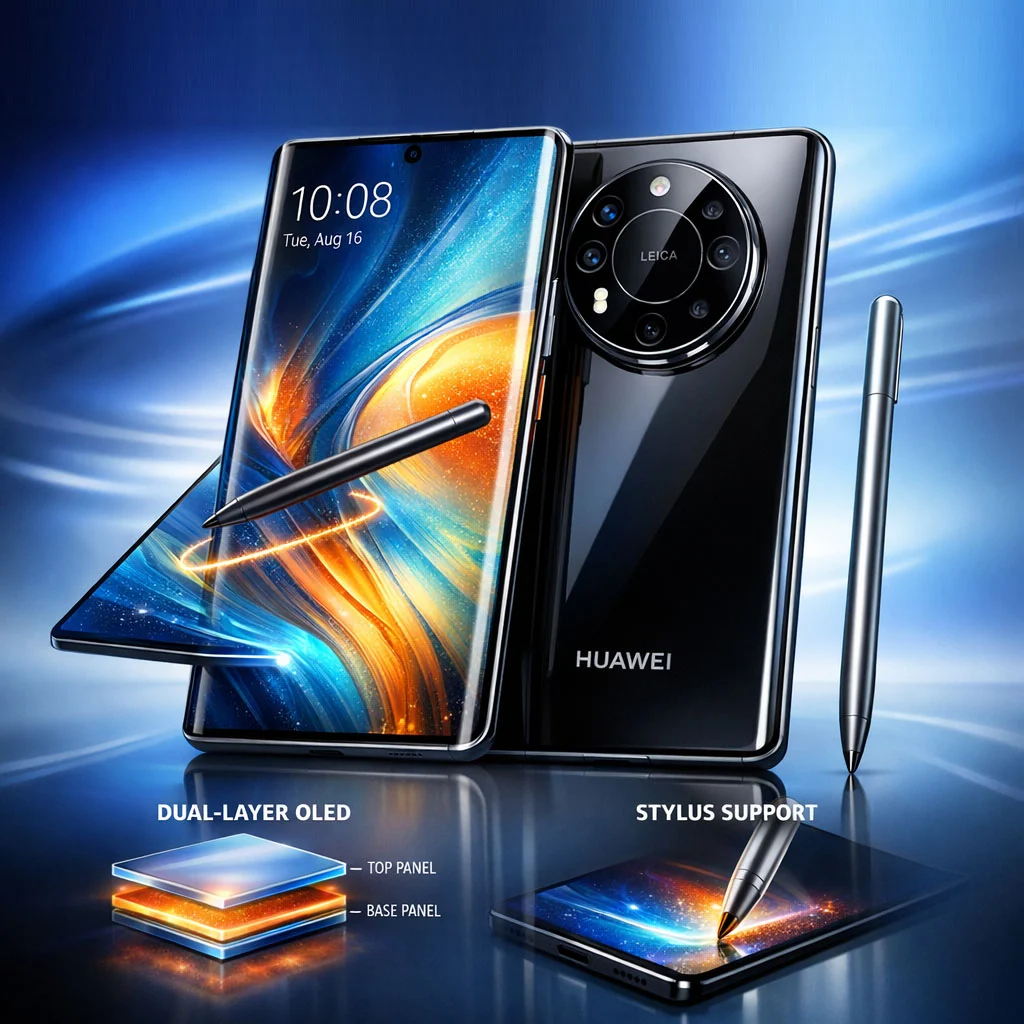Huawei готовит смартфоны с двухслойным OLED и поддержкой стилуса