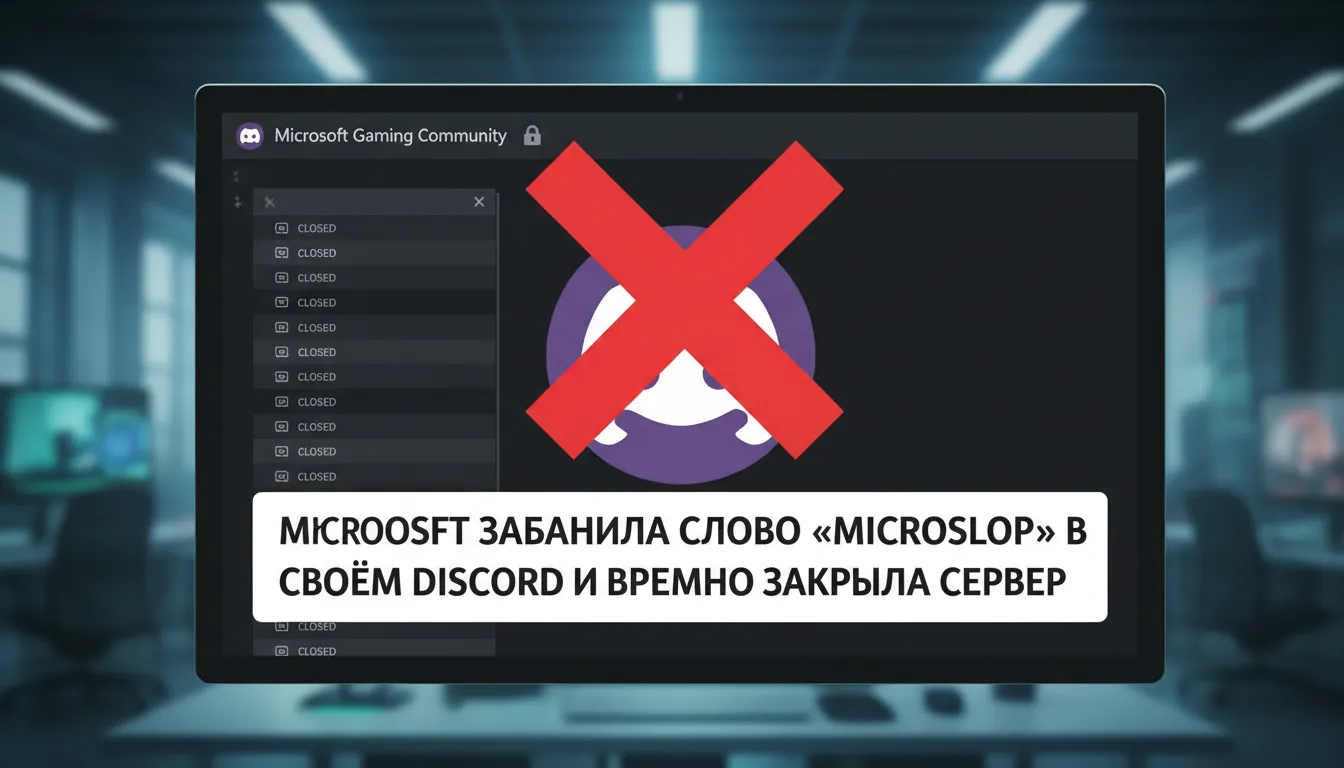 Microsoft забанила слово «Microslop» в своём Discord и временно…