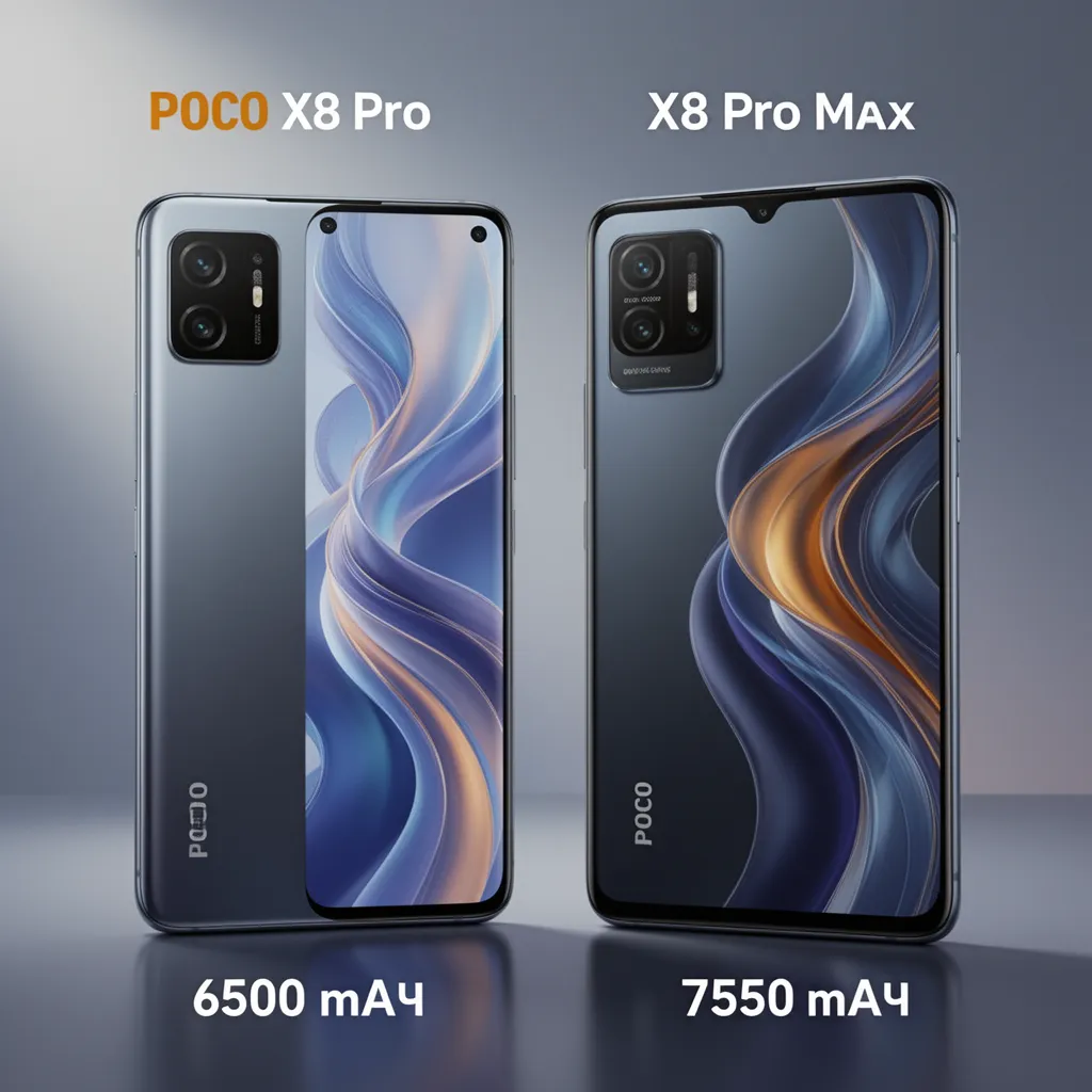 Poco X8 Pro и X8 Pro Max: гигантские батареи 6500 и 7550 мАч и…
