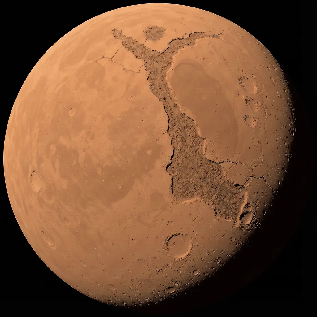 Новый снимок Марса от Mars Express: древний регион Аравия Терра во…