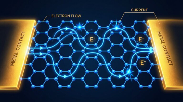 Схема 2D-транзистора с атомарно тонкими контактами для чипов будущего