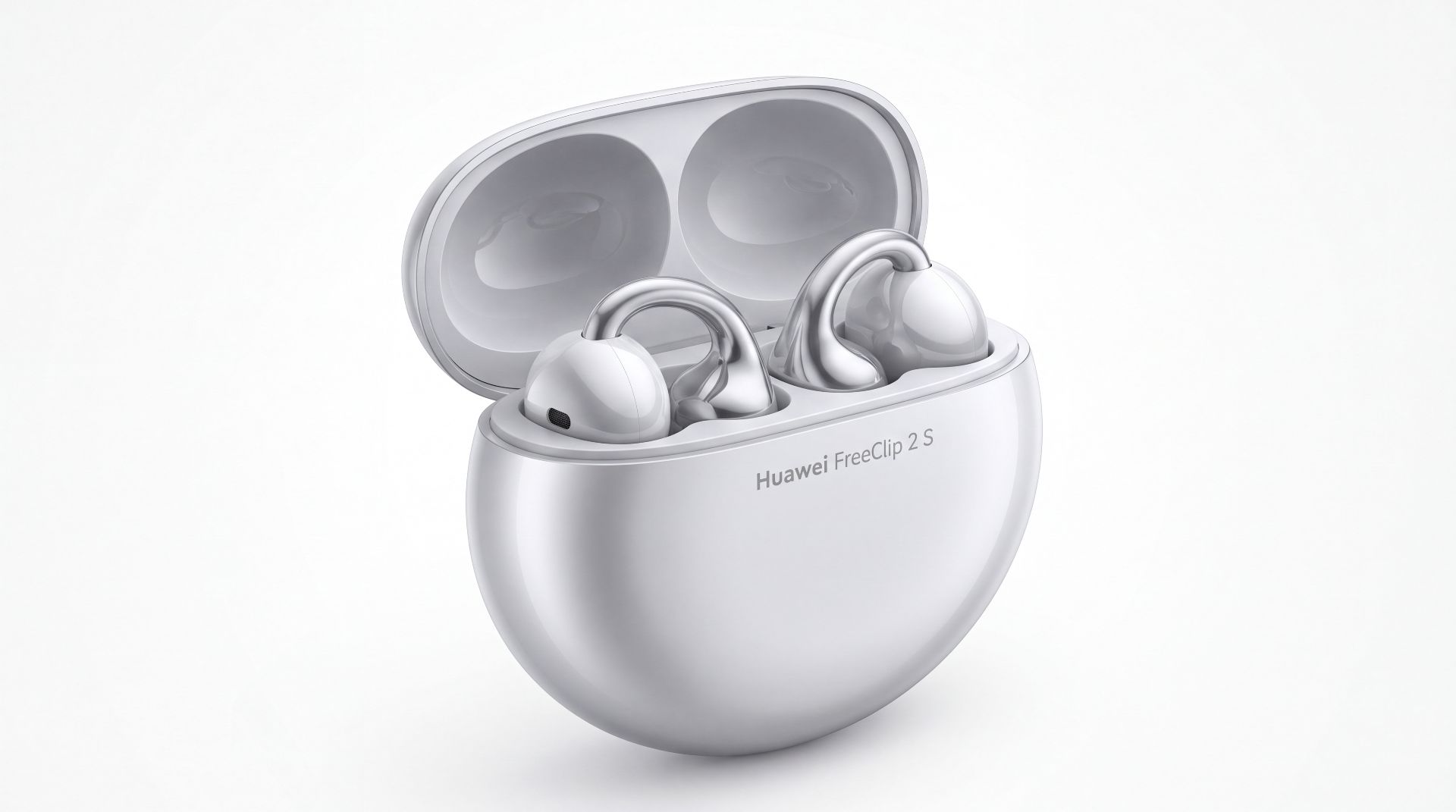 Беспроводные наушники-клипсы Huawei FreeClip 2 S с зарядным футляром.