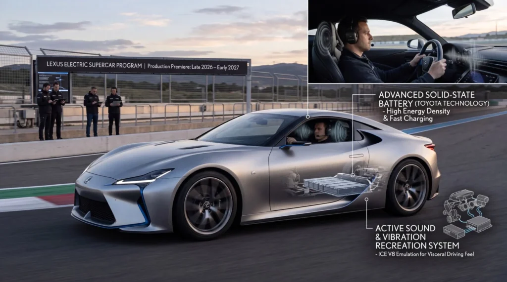 Lexus LFA: электрический суперкар с твёрдотельной батареей и…