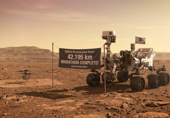 Марсоход NASA Perseverance на поверхности Марса