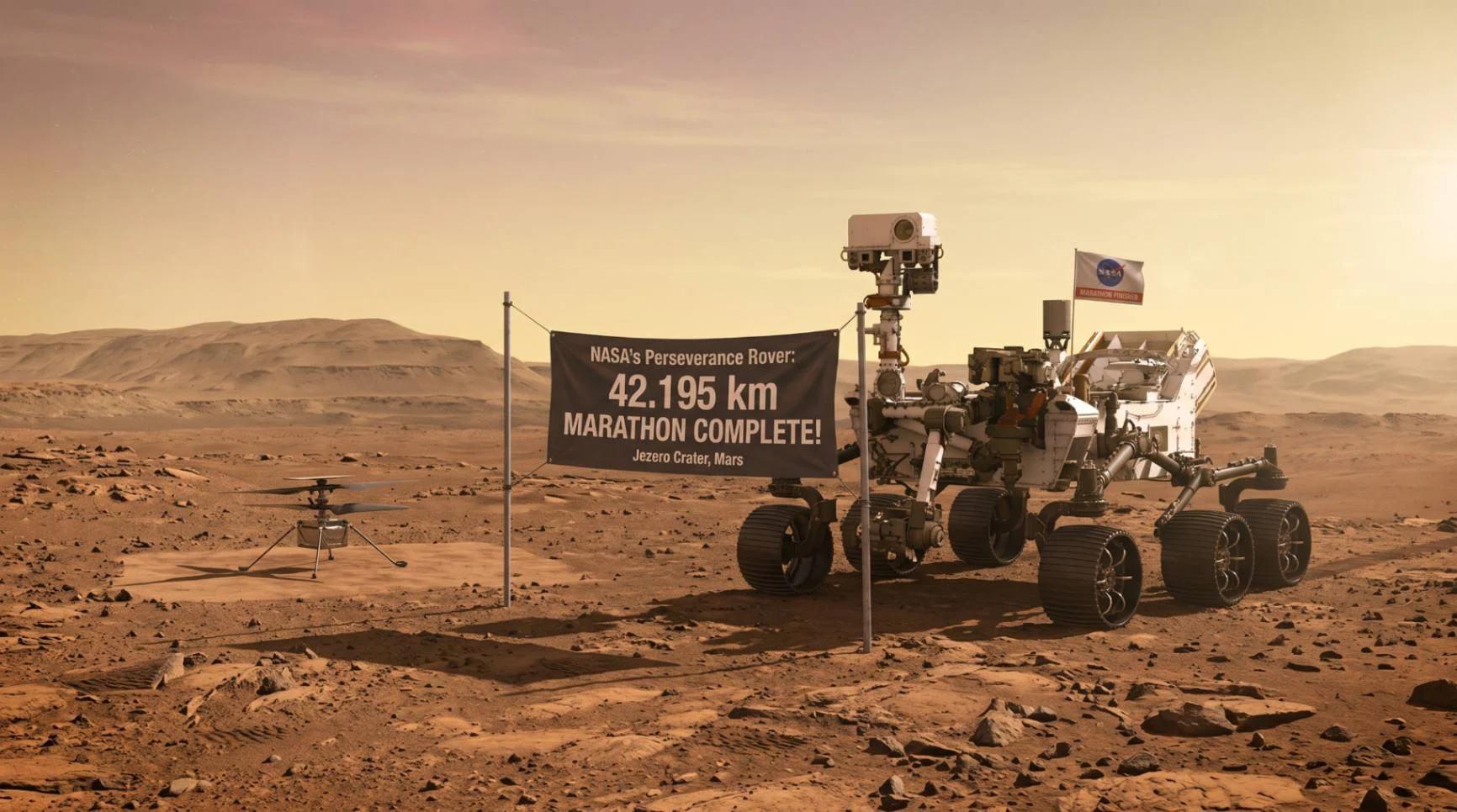 Марсоход NASA Perseverance на поверхности Марса
