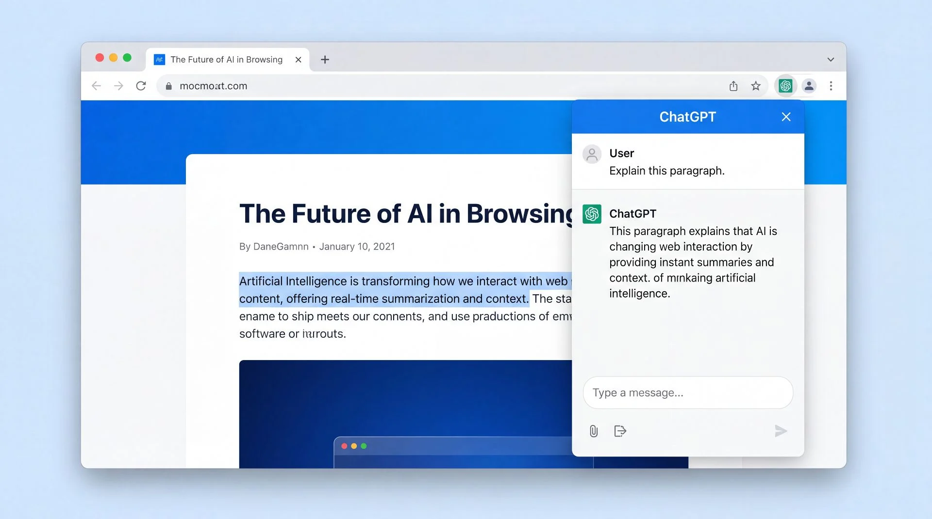 Расширение ChatGPT для Chrome с ИИ-функциями для анализа веб-страниц