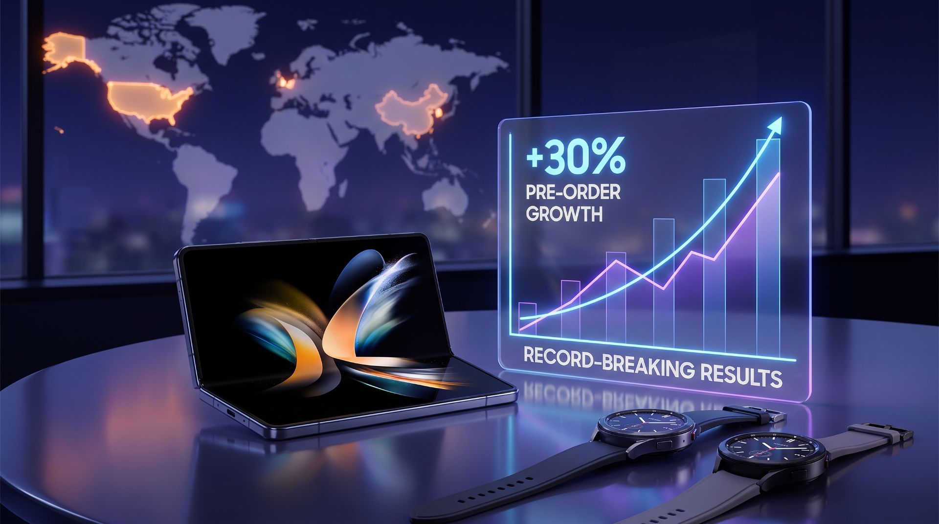 Складной смартфон Samsung Galaxy Z Fold 8 с графиком рекордных предзаказов.