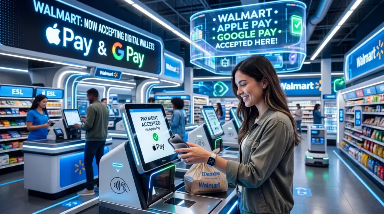 Walmart теперь принимает Apple Pay и Google Pay: логотипы платёжных систем