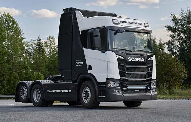 Тяжёлый грузовик Scania с водородными топливными элементами Toyota